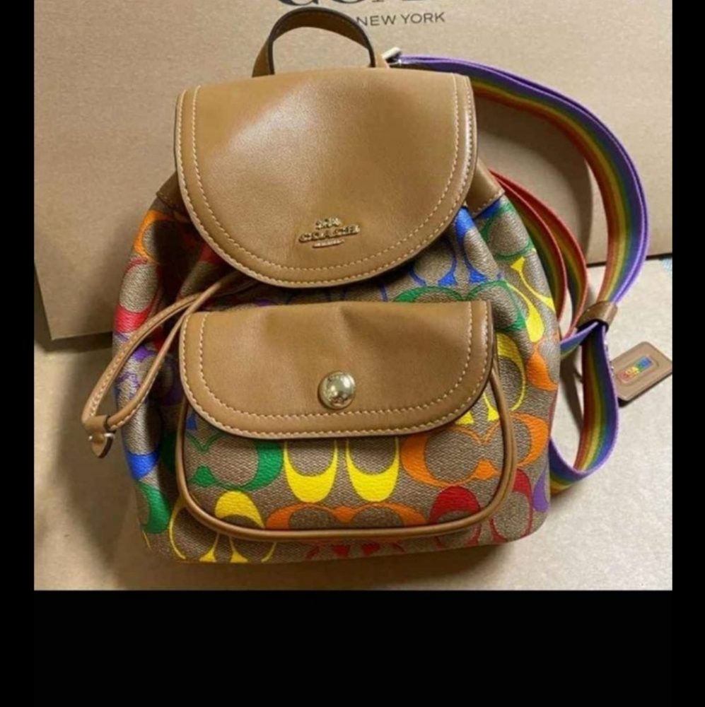 Coach rainbow backpack